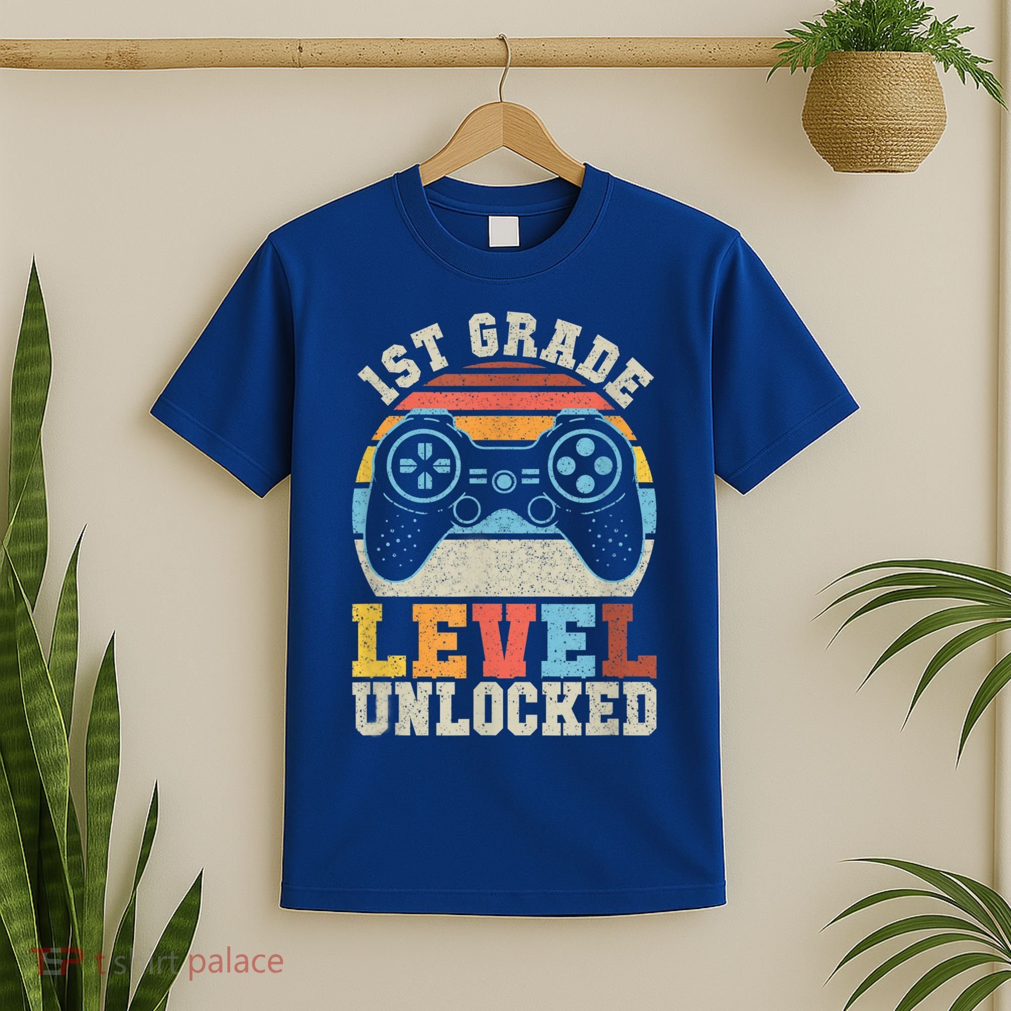 First Grade Level Unlocked Gamer 1st Day Of School Boys T-Shirt