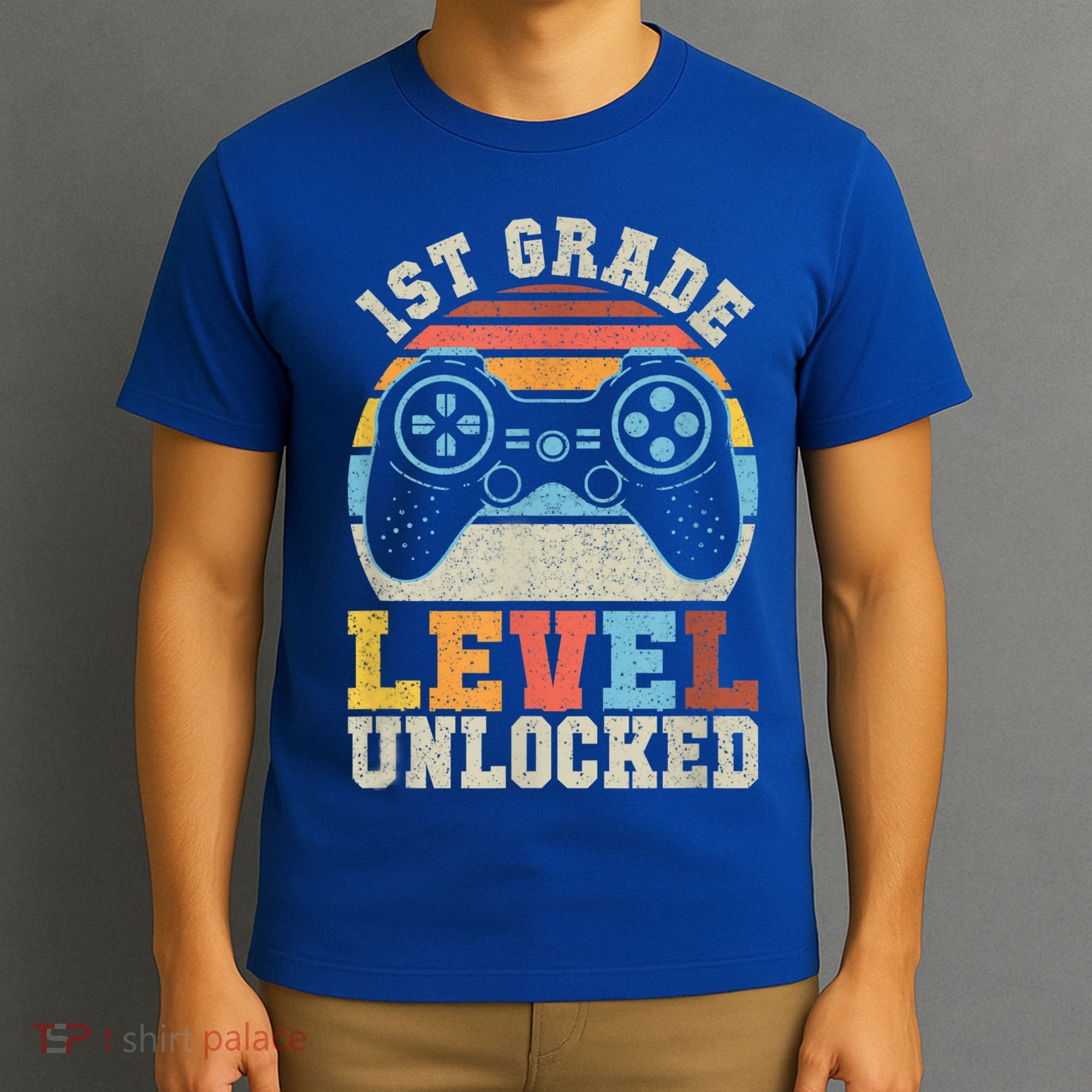 First Grade Level Unlocked Gamer 1st Day Of School Boys T-Shirt