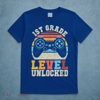 First Grade Level Unlocked Gamer 1st Day Of School Boys T-Shirt thumb 5