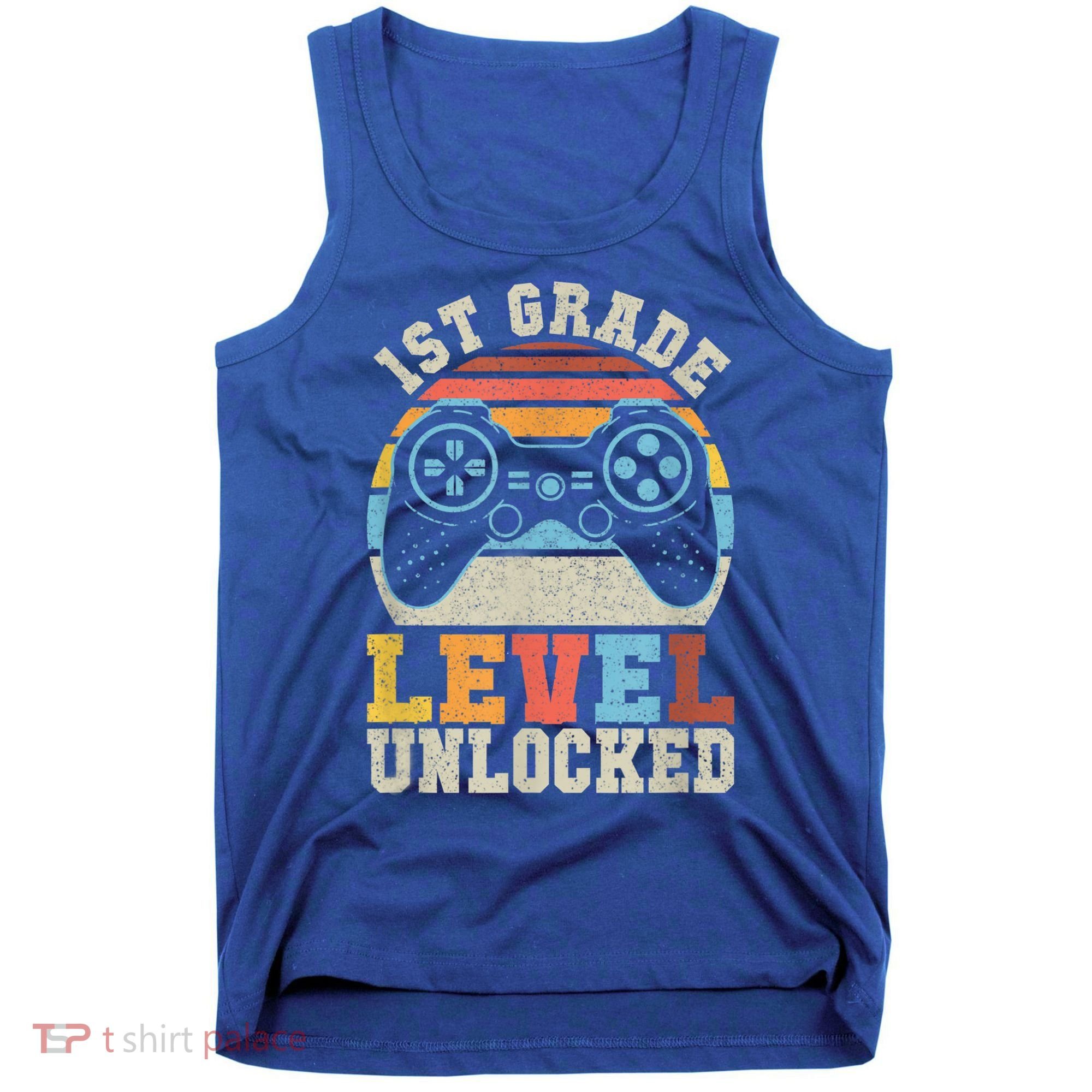 First Grade Level Unlocked Gamer 1st Day Of School Boys Tank Top