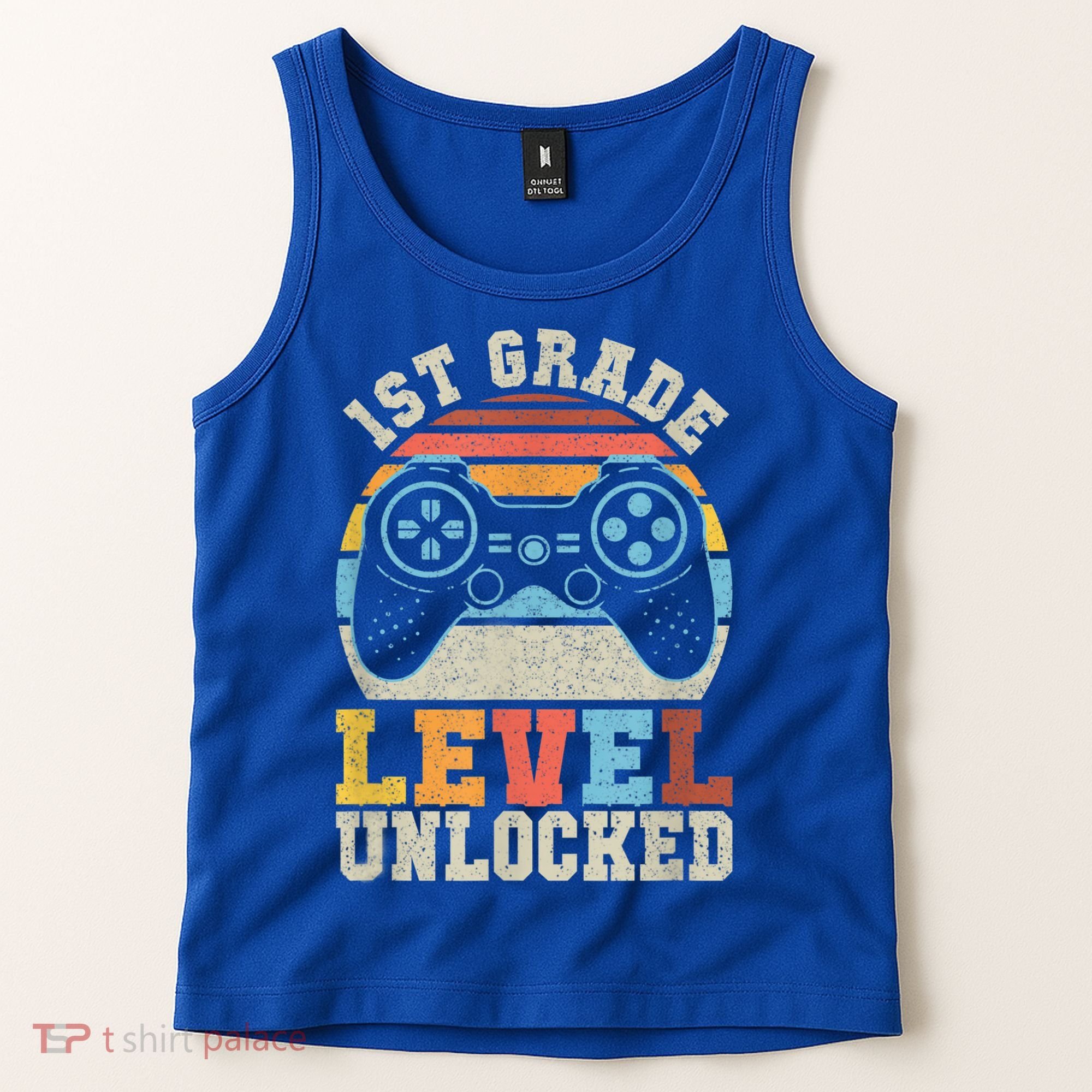 First Grade Level Unlocked Gamer 1st Day Of School Boys Tank Top