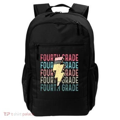 Fourth Grade Lightning Bolt Pencil Retro Teacher Backpack