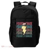Fourth Grade Lightning Bolt Pencil Retro Teacher Backpack thumb 0