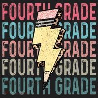 Fourth Grade Lightning Bolt Pencil Retro Teacher Beanie thumb 2