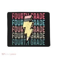Fourth Grade Lightning Bolt Pencil Retro Teacher Mousepad thumb 0