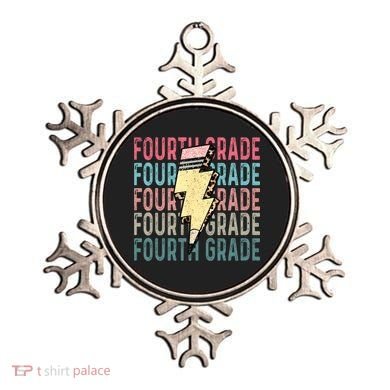 Fourth Grade Lightning Bolt Pencil Retro Teacher Ornament