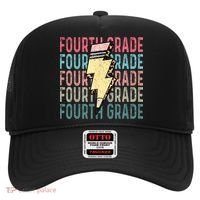 Fourth Grade Lightning Bolt Pencil Retro Teacher Hat thumb 0
