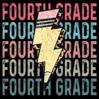 Fourth Grade Lightning Bolt Pencil Retro Teacher Toddler Hoodie thumb 2