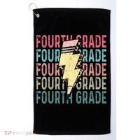 Fourth Grade Lightning Bolt Pencil Retro Teacher Golf Towel thumb 0