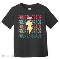 Fourth Grade Lightning Bolt Pencil Retro Teacher Toddler T-Shirt thumb 0