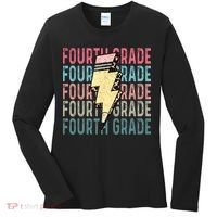 Fourth Grade Lightning Bolt Pencil Retro Teacher Women's Long Sleeve Shirt thumb 0