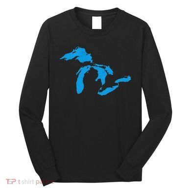 Five Great Lakes American Midwest Native Fresh Water Long Sleeve Shirt