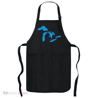 Five Great Lakes American Midwest Native Fresh Water Apron