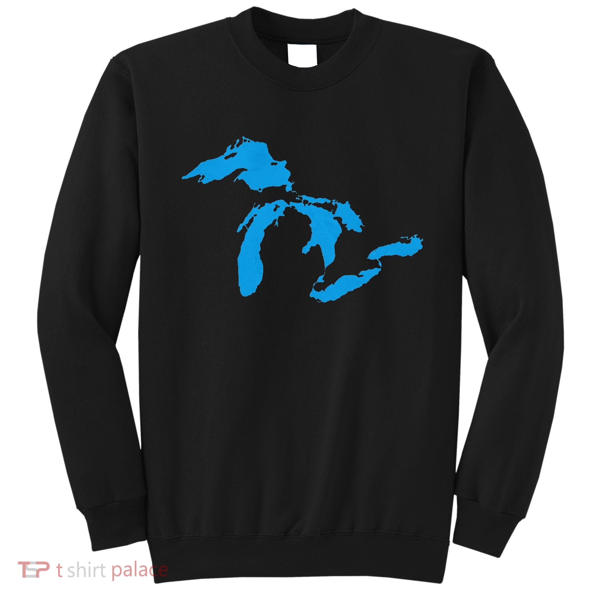 Five Great Lakes American Midwest Native Fresh Water Sweatshirt