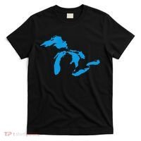 Five Great Lakes American Midwest Native Fresh Water T-Shirt thumb 0
