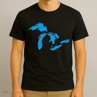 Five Great Lakes American Midwest Native Fresh Water T-Shirt thumb 3
