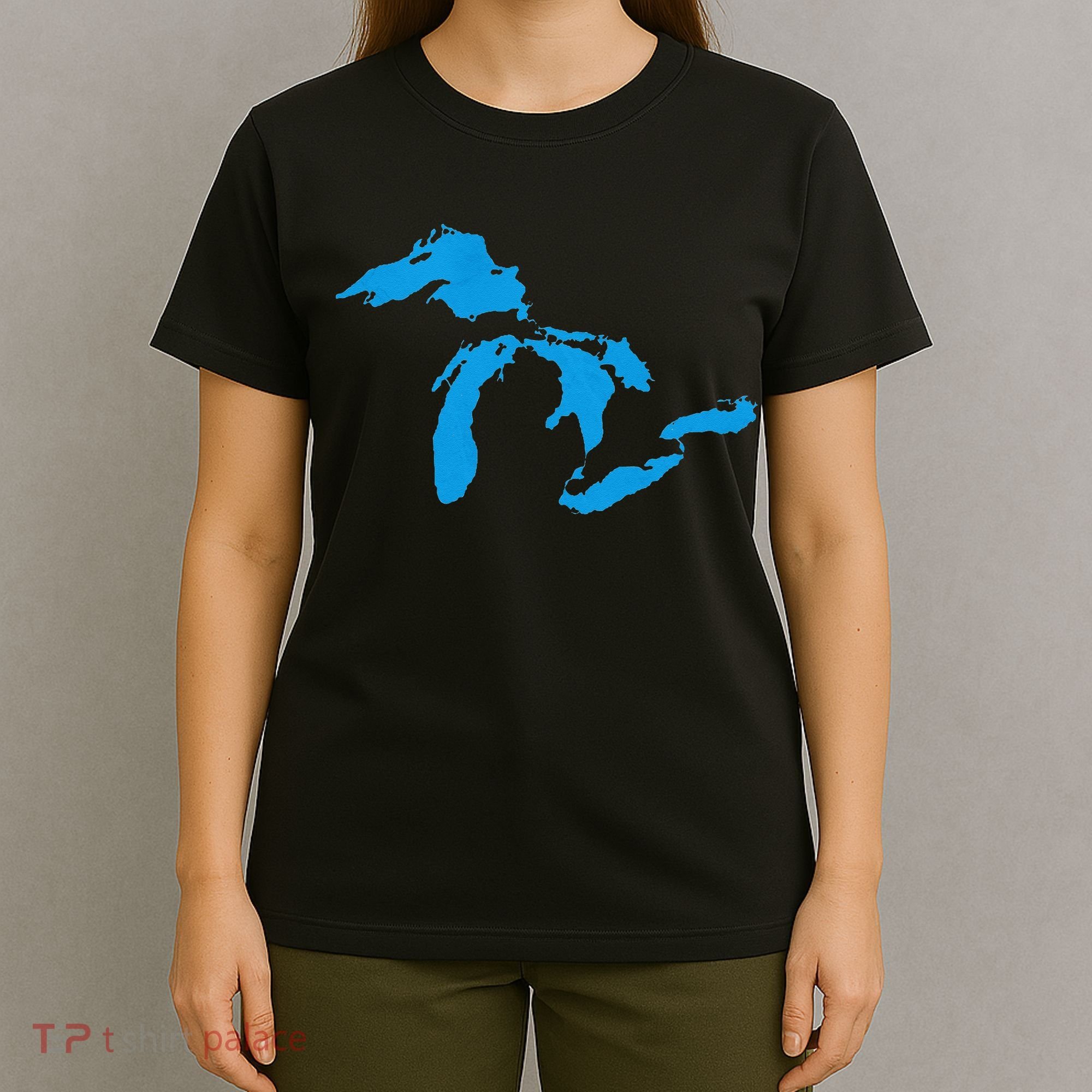 Five Great Lakes American Midwest Native Fresh Water T-Shirt