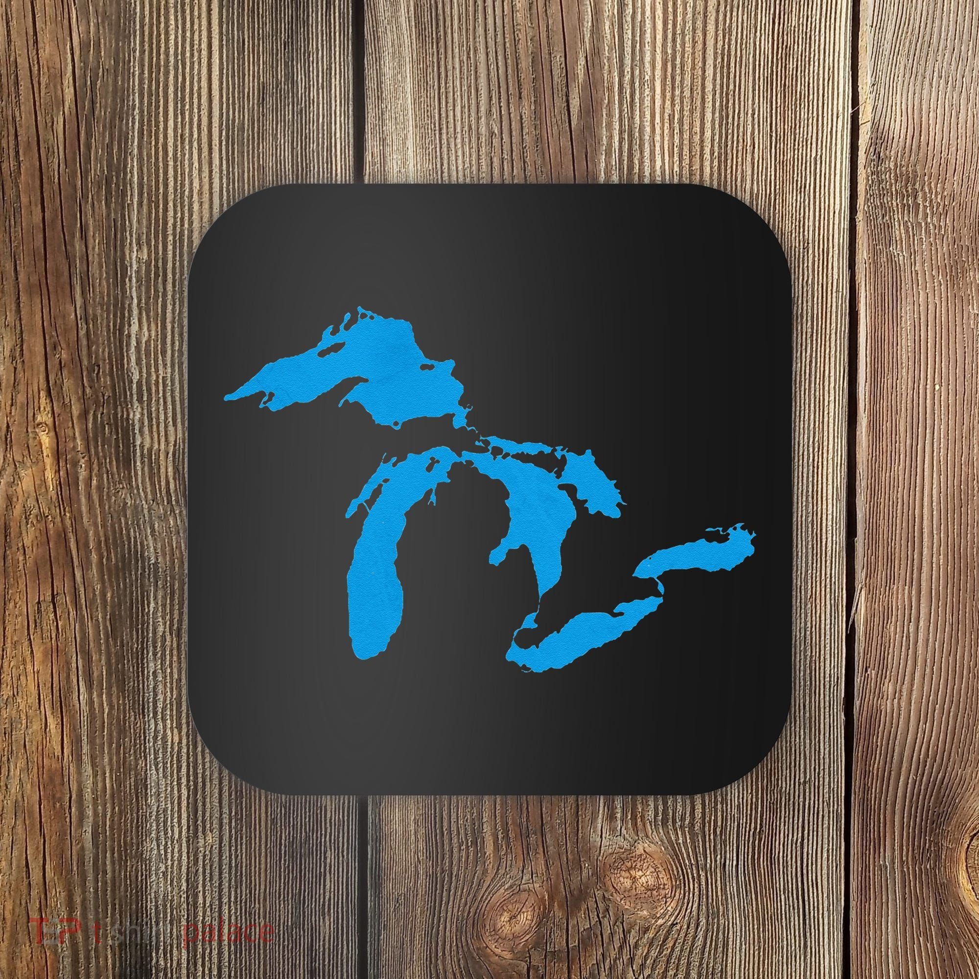 Five Great Lakes American Midwest Native Fresh Water Coaster
