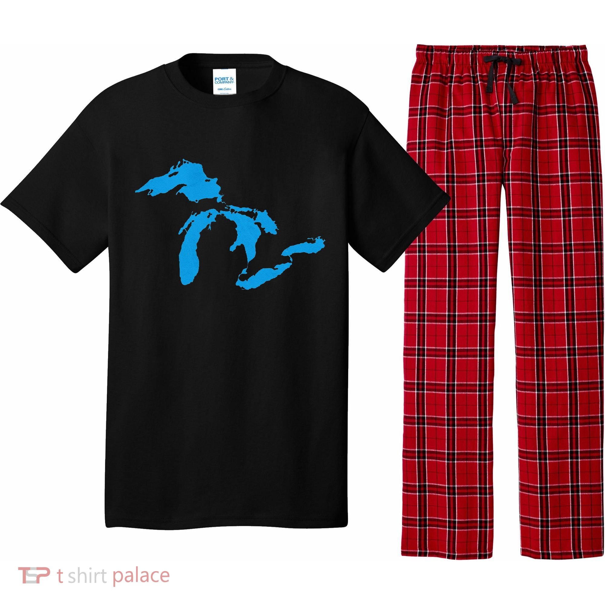 Five Great Lakes American Midwest Native Fresh Water Pajama Set