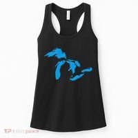 Five Great Lakes American Midwest Native Fresh Water Women's Tank Top thumb 0