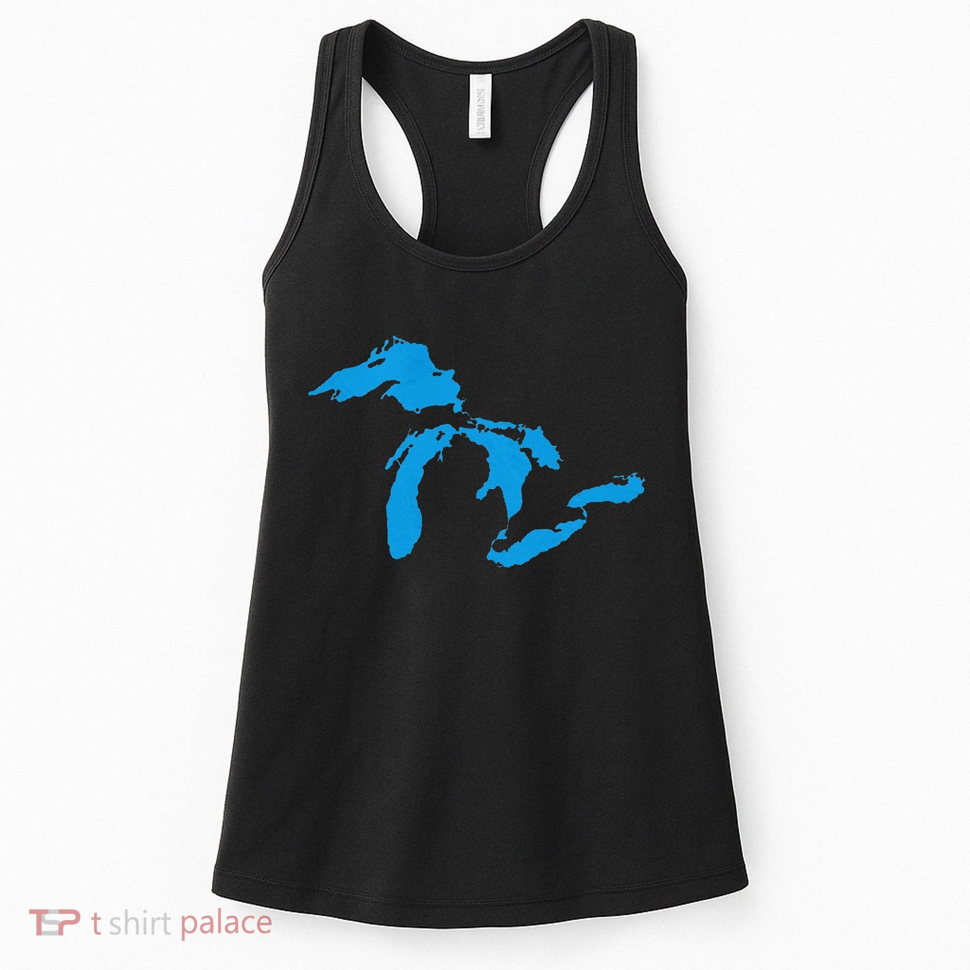 Five Great Lakes American Midwest Native Fresh Water Women's Tank Top