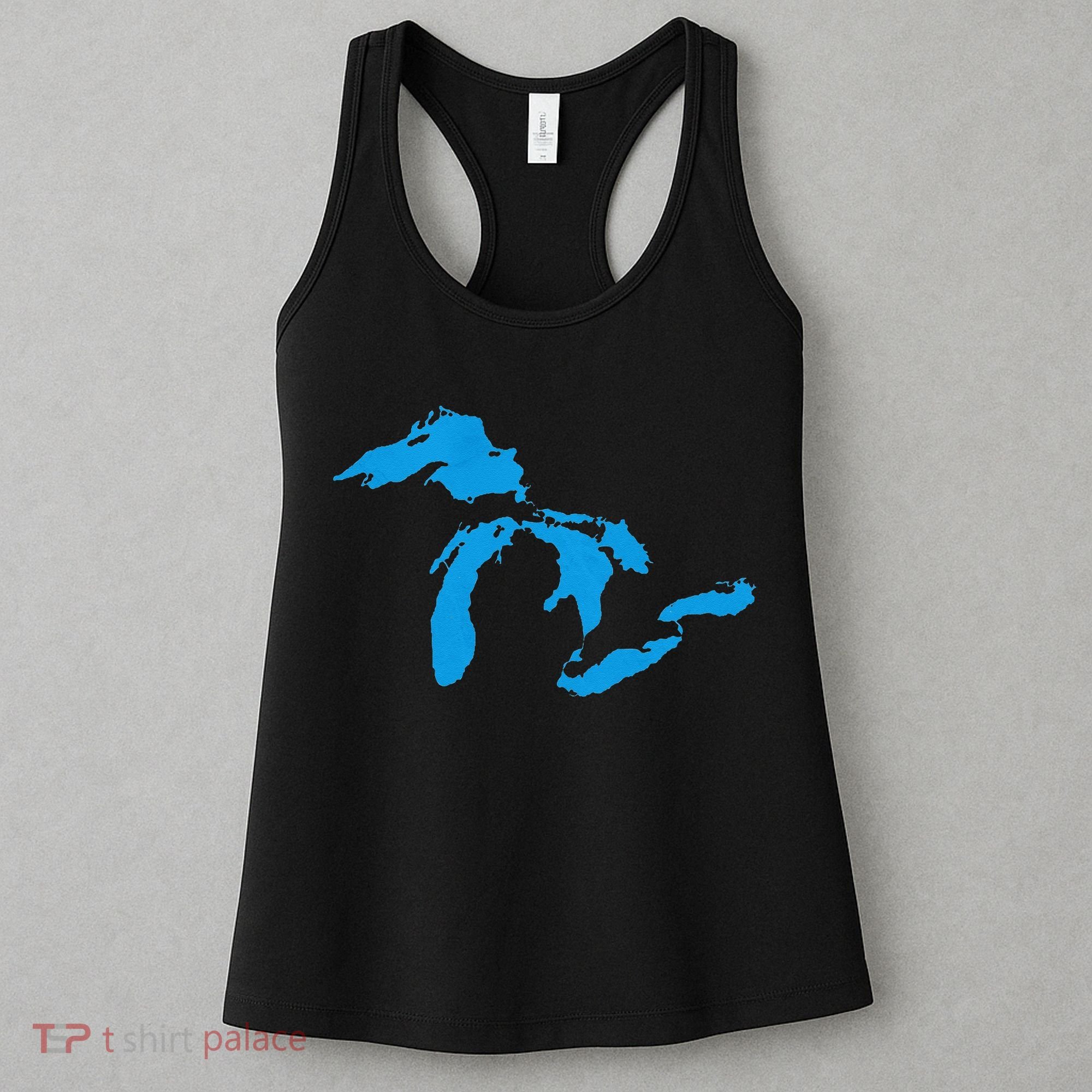Five Great Lakes American Midwest Native Fresh Water Women's Tank Top