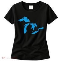 Five Great Lakes American Midwest Native Fresh Water Women's T-Shirt thumb 0