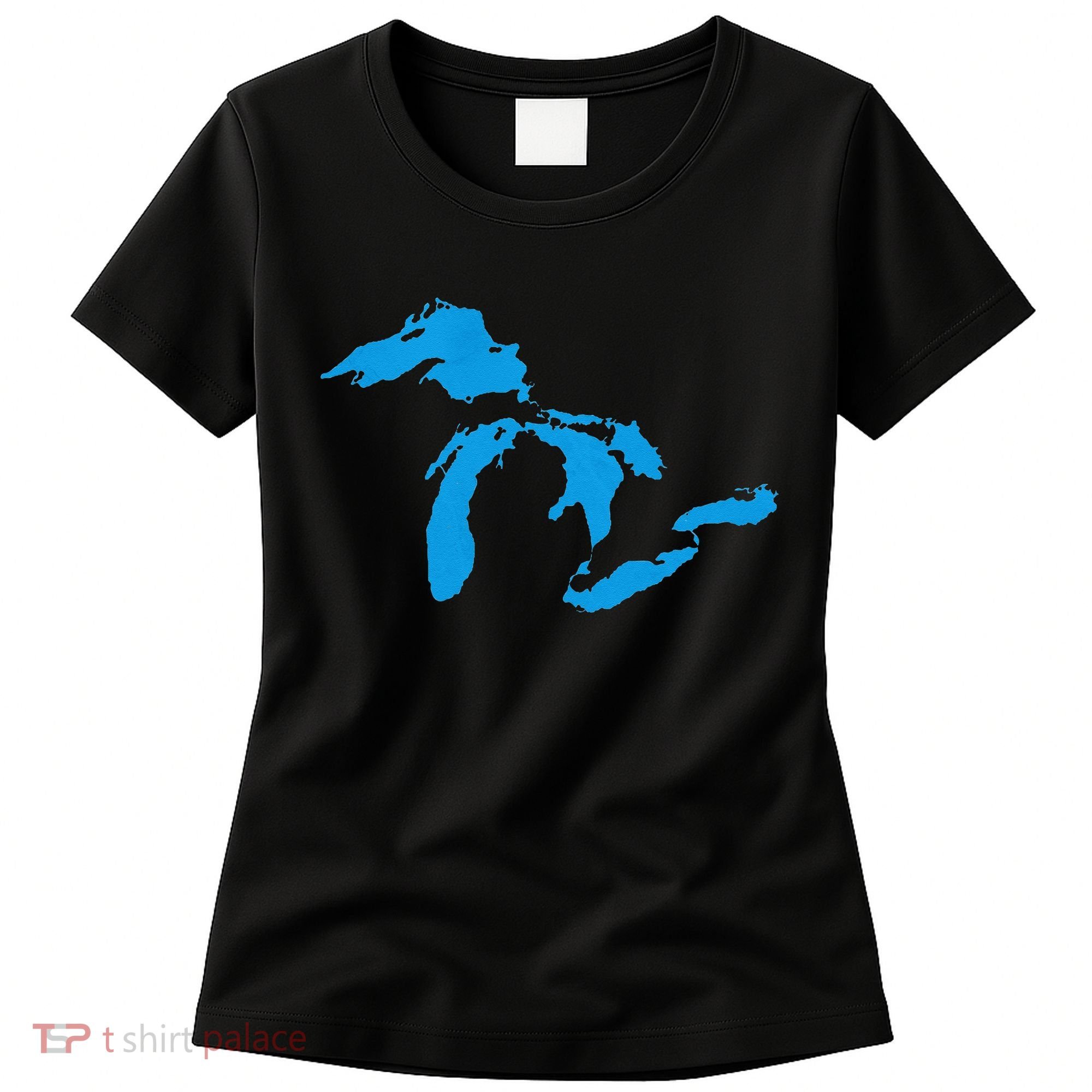 Five Great Lakes American Midwest Native Fresh Water Women's T-Shirt