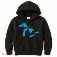Five Great Lakes American Midwest Native Fresh Water Kids Hoodie thumb 0