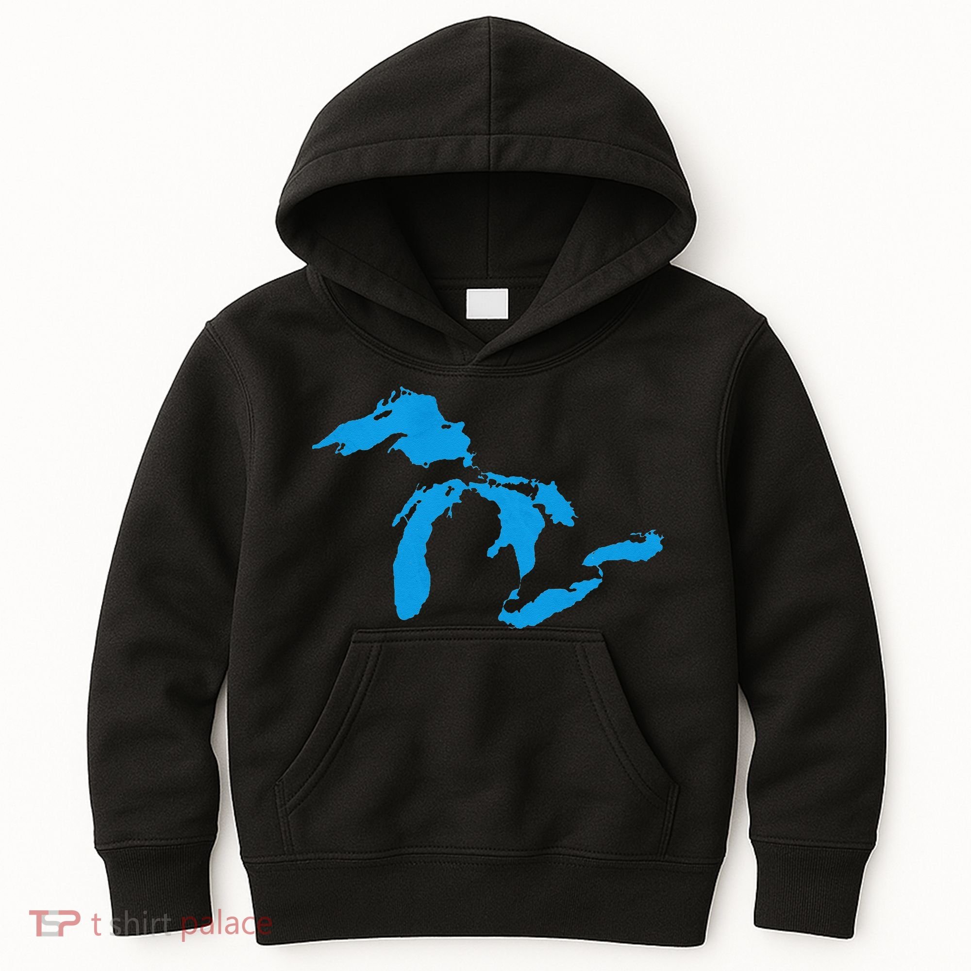 Five Great Lakes American Midwest Native Fresh Water Kids Hoodie
