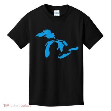 Five Great Lakes American Midwest Native Fresh Water Kids T-Shirt