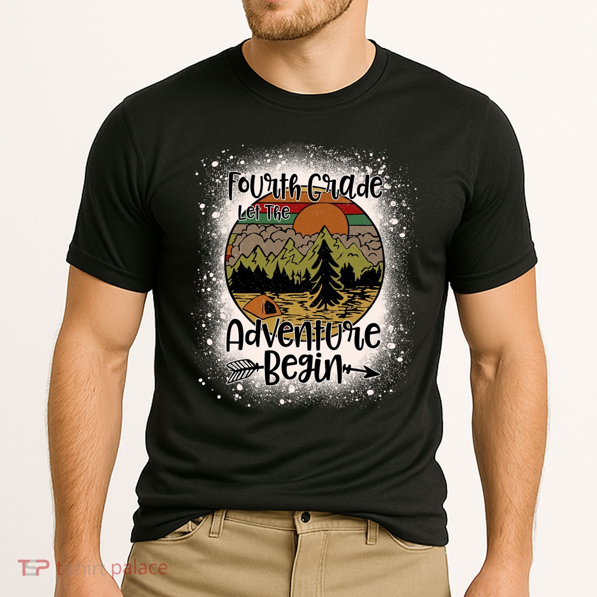 Fourth Grade Let The Adventure Begin Team 4th Grade Teacher Cooling Performance Crew T-Shirt