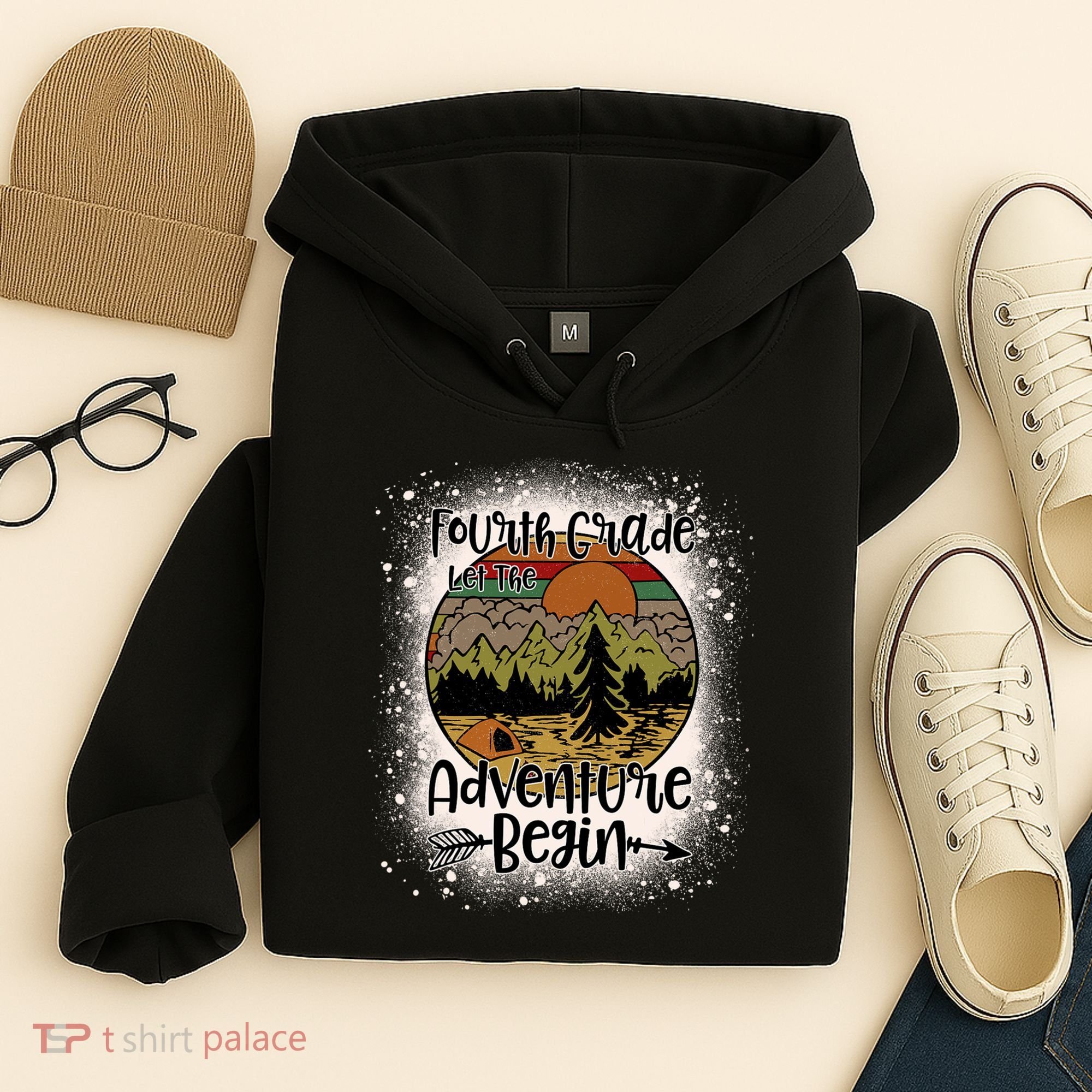 Fourth Grade Let The Adventure Begin Team 4th Grade Teacher Hoodie