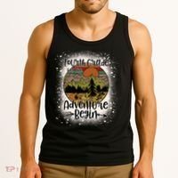 Fourth Grade Let The Adventure Begin Team 4th Grade Teacher Tank Top thumb 3
