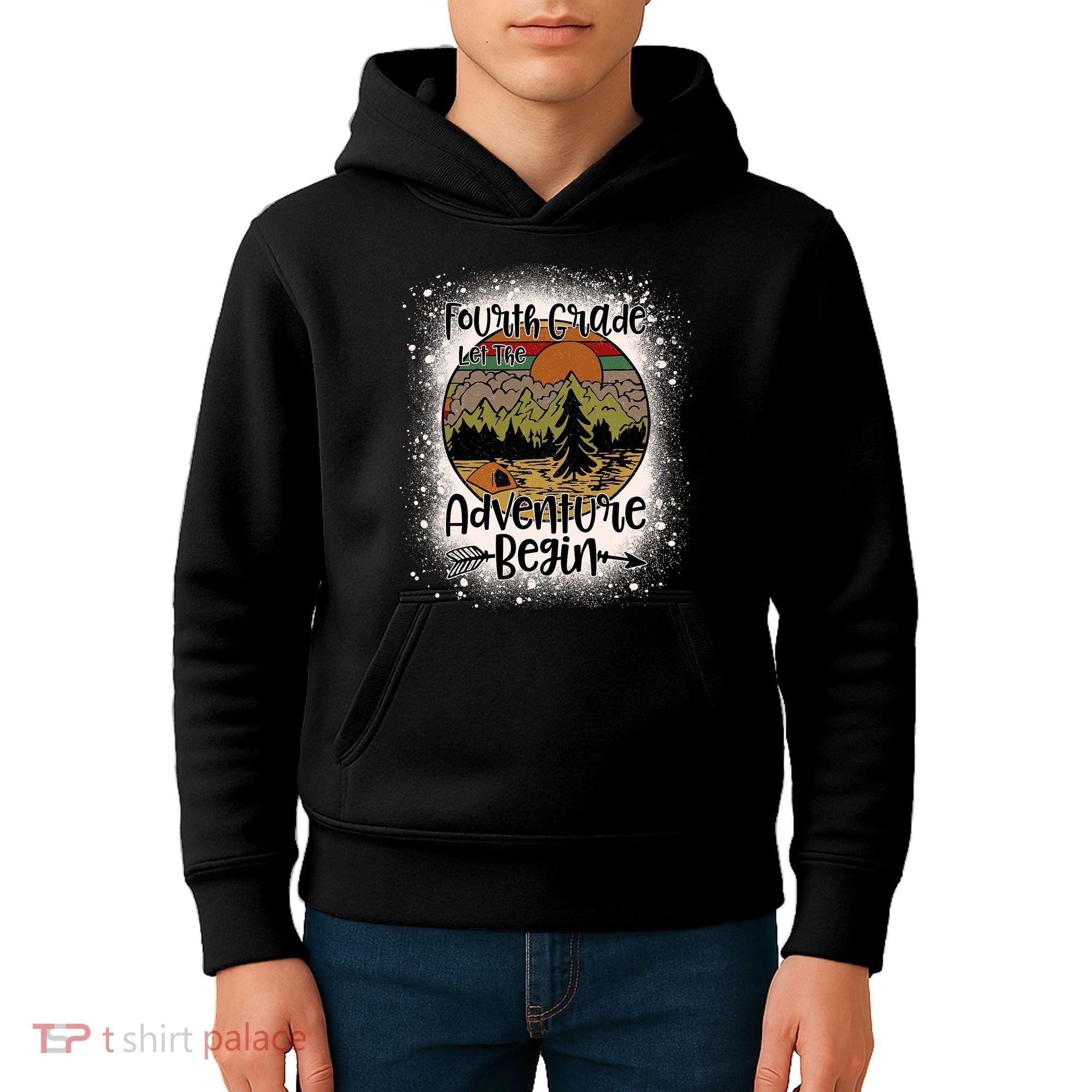Fourth Grade Let The Adventure Begin Team 4th Grade Teacher Kids Hoodie
