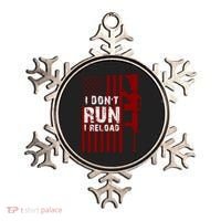 Funny Gun Lovers I Don't Run I Reload Gun Owners US Flag Ornament thumb 0