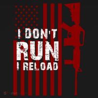 Funny Gun Lovers I Don't Run I Reload Gun Owners US Flag Ornament thumb 1