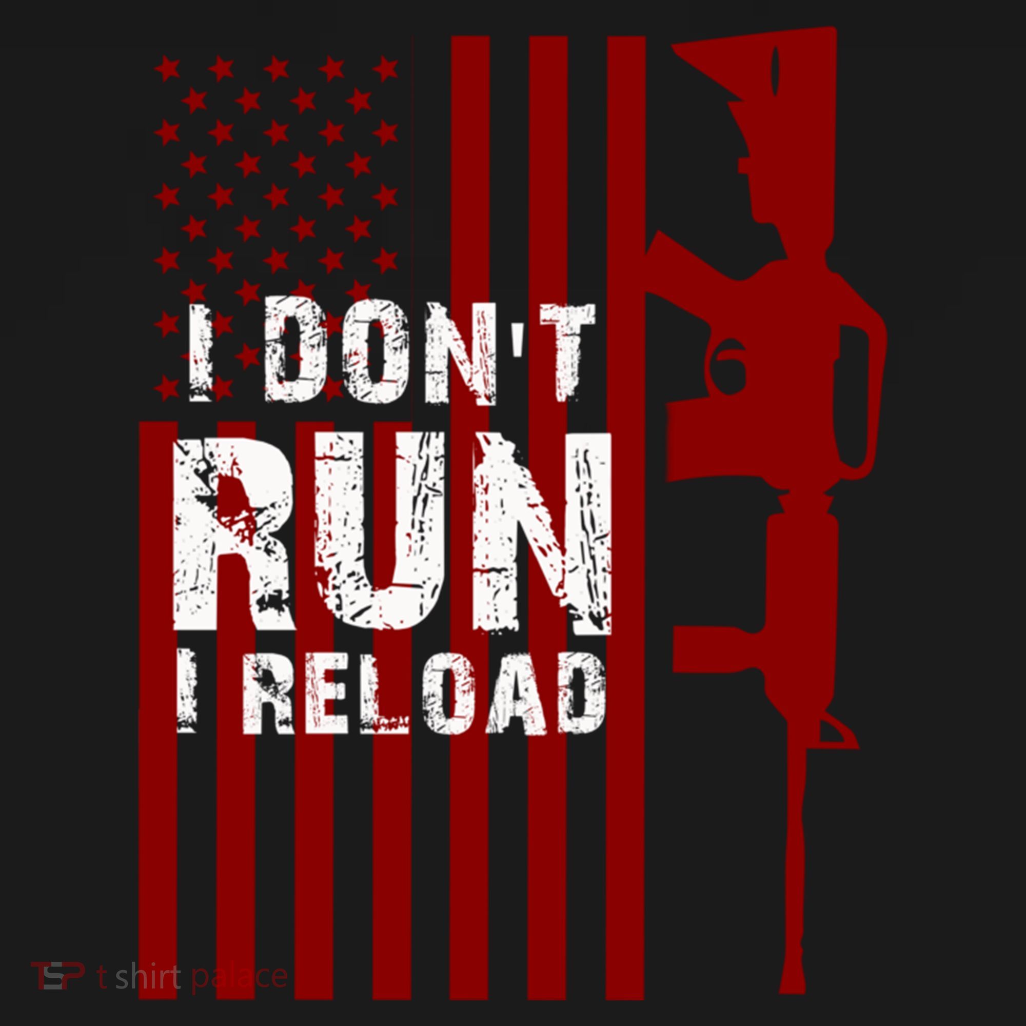 Funny Gun Lovers I Don't Run I Reload Gun Owners US Flag Ornament