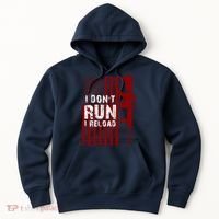 Funny Gun Lovers I Don't Run I Reload Gun Owners US Flag Hoodie thumb 0