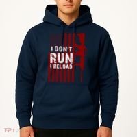 Funny Gun Lovers I Don't Run I Reload Gun Owners US Flag Hoodie thumb 2