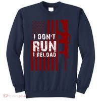 Funny Gun Lovers I Don't Run I Reload Gun Owners US Flag Sweatshirt thumb 0
