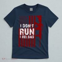 Funny Gun Lovers I Don't Run I Reload Gun Owners US Flag T-Shirt thumb 5