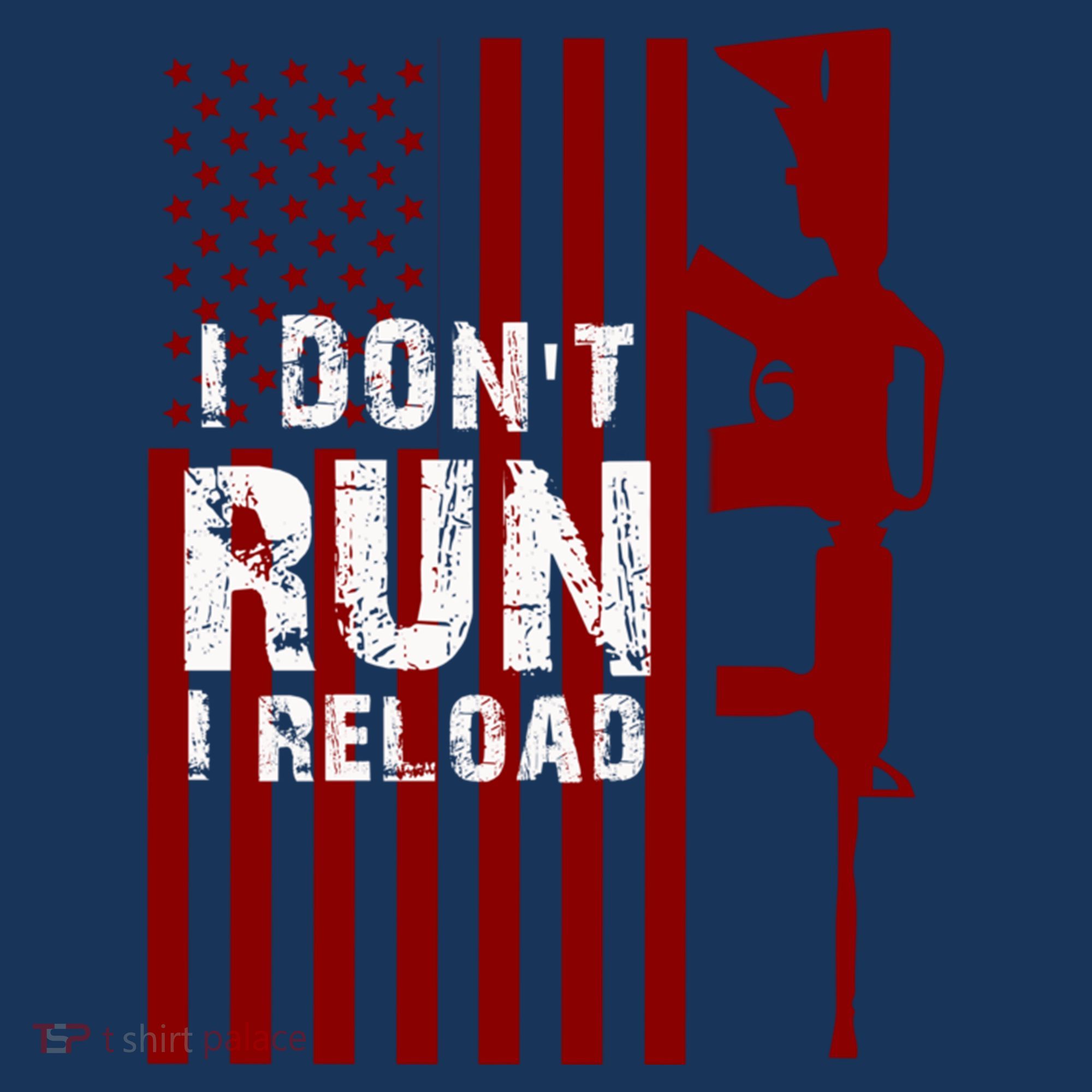 Funny Gun Lovers I Don't Run I Reload Gun Owners US Flag Women's Hoodie
