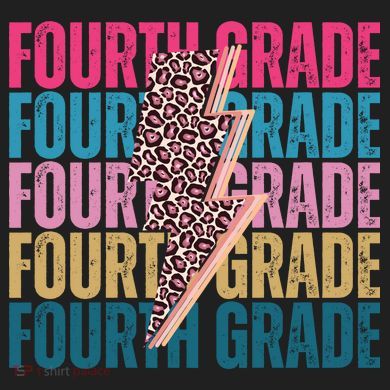 Fourth Grade Lighting Cheetah Back To School Comfort Colors Boxy T-Shirt