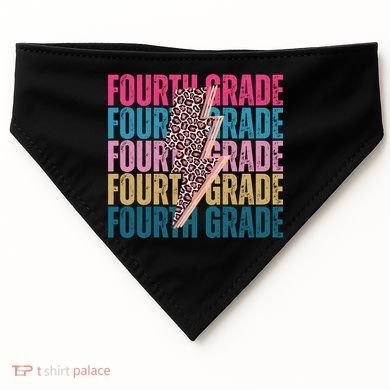 Fourth Grade Lighting Cheetah Back To School USA-Made Doggie Bandana
