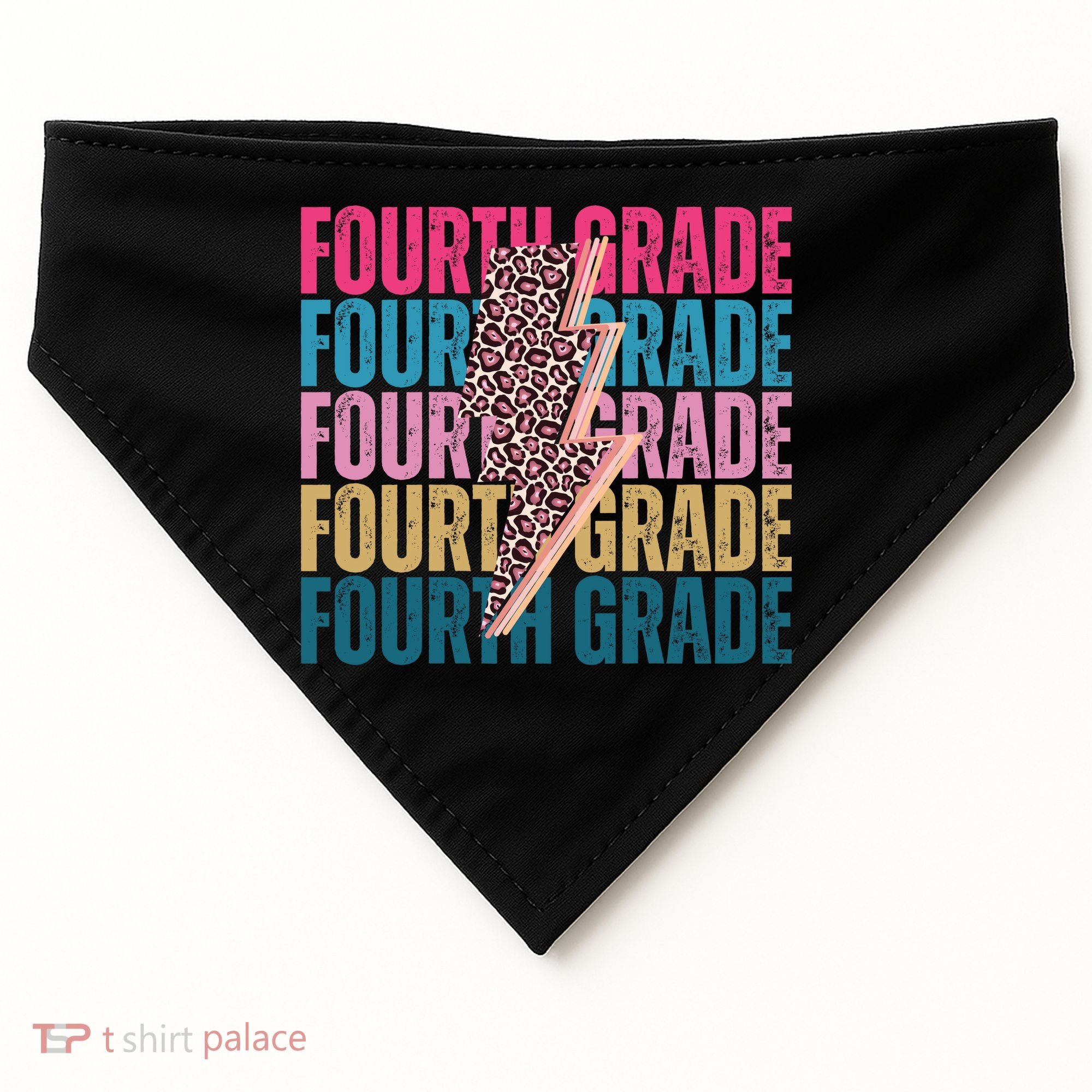 Fourth Grade Lighting Cheetah Back To School USA-Made Doggie Bandana
