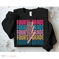 Fourth Grade Lighting Cheetah Back To School Sweatshirt thumb 2