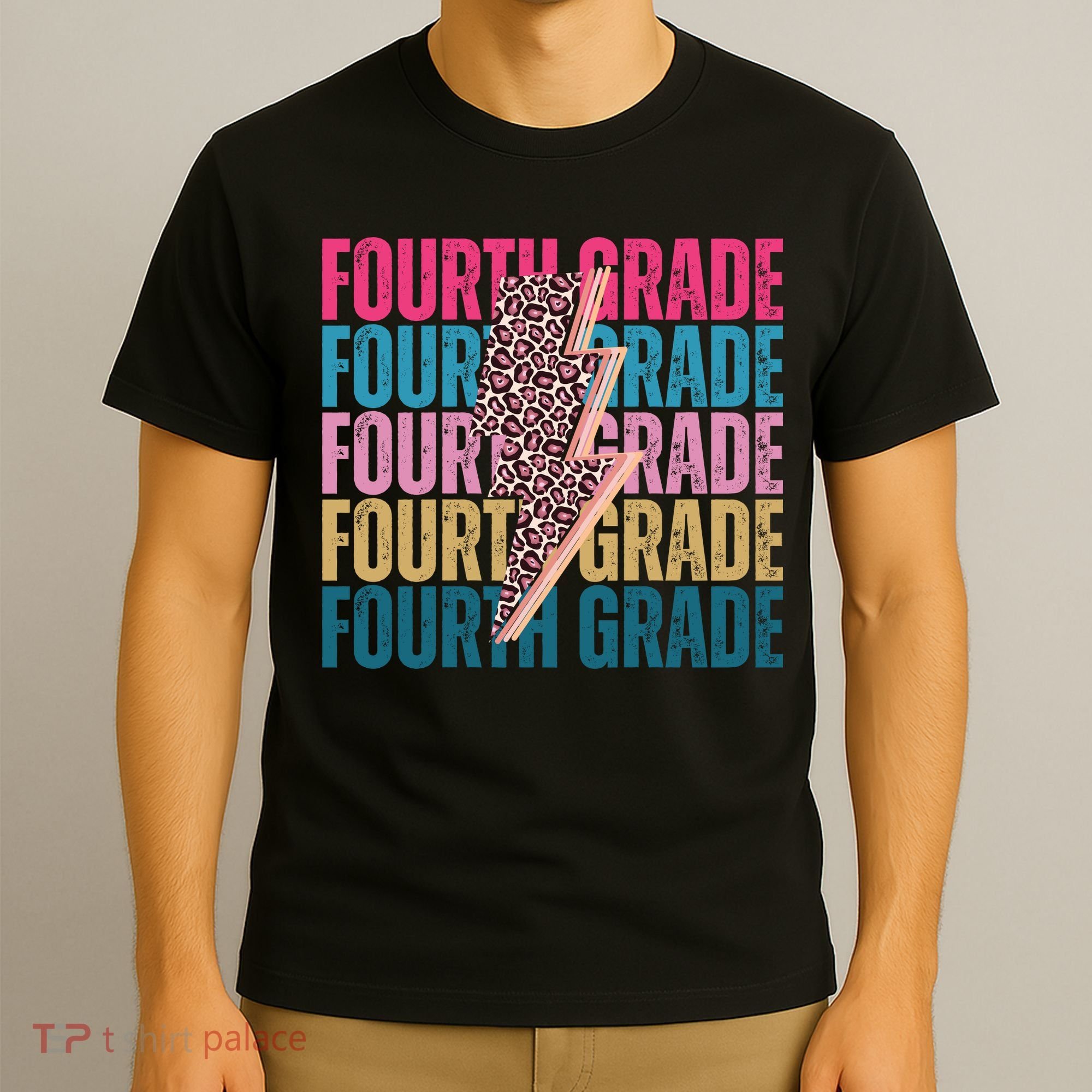 Fourth Grade Lighting Cheetah Back To School T-Shirt