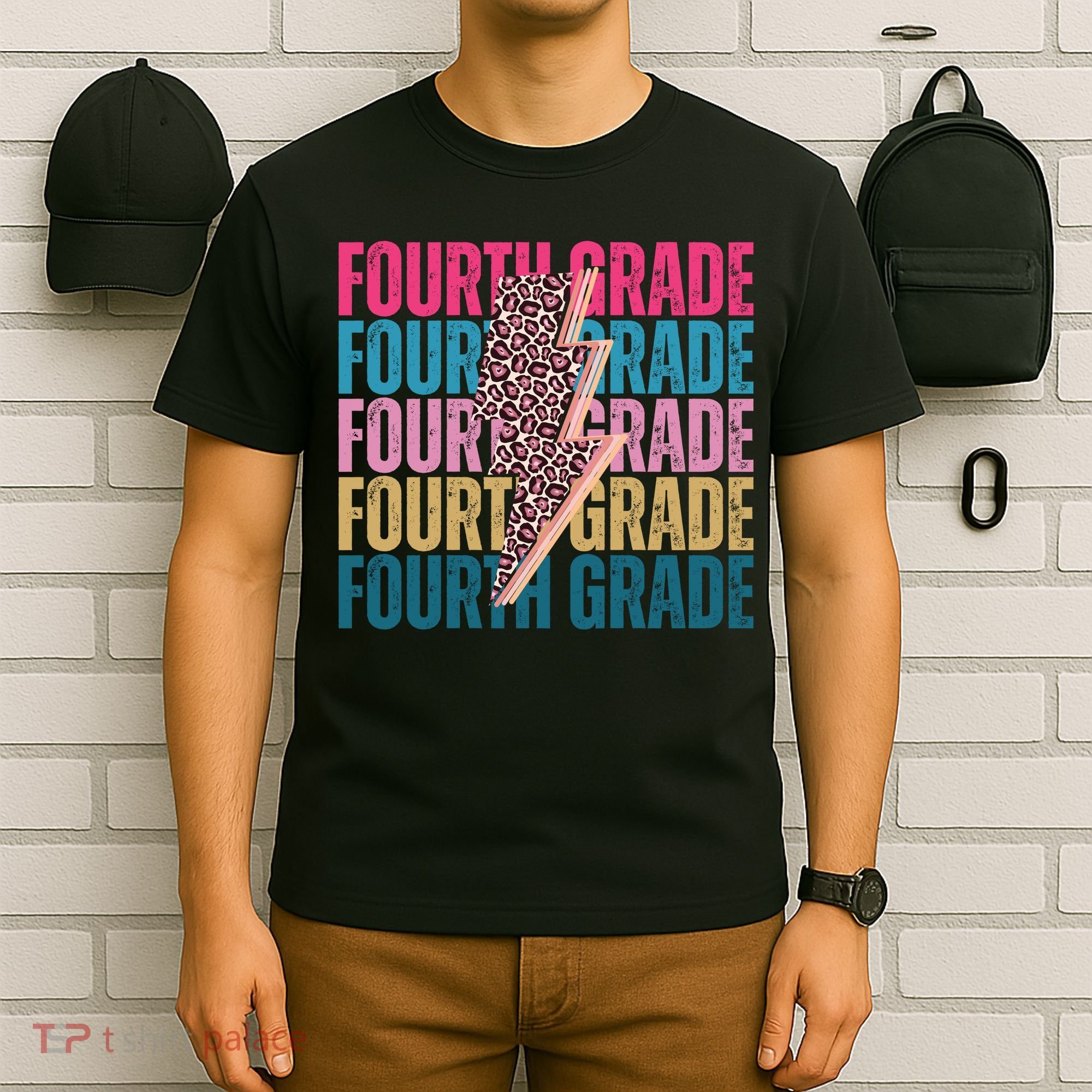 Fourth Grade Lighting Cheetah Back To School T-Shirt