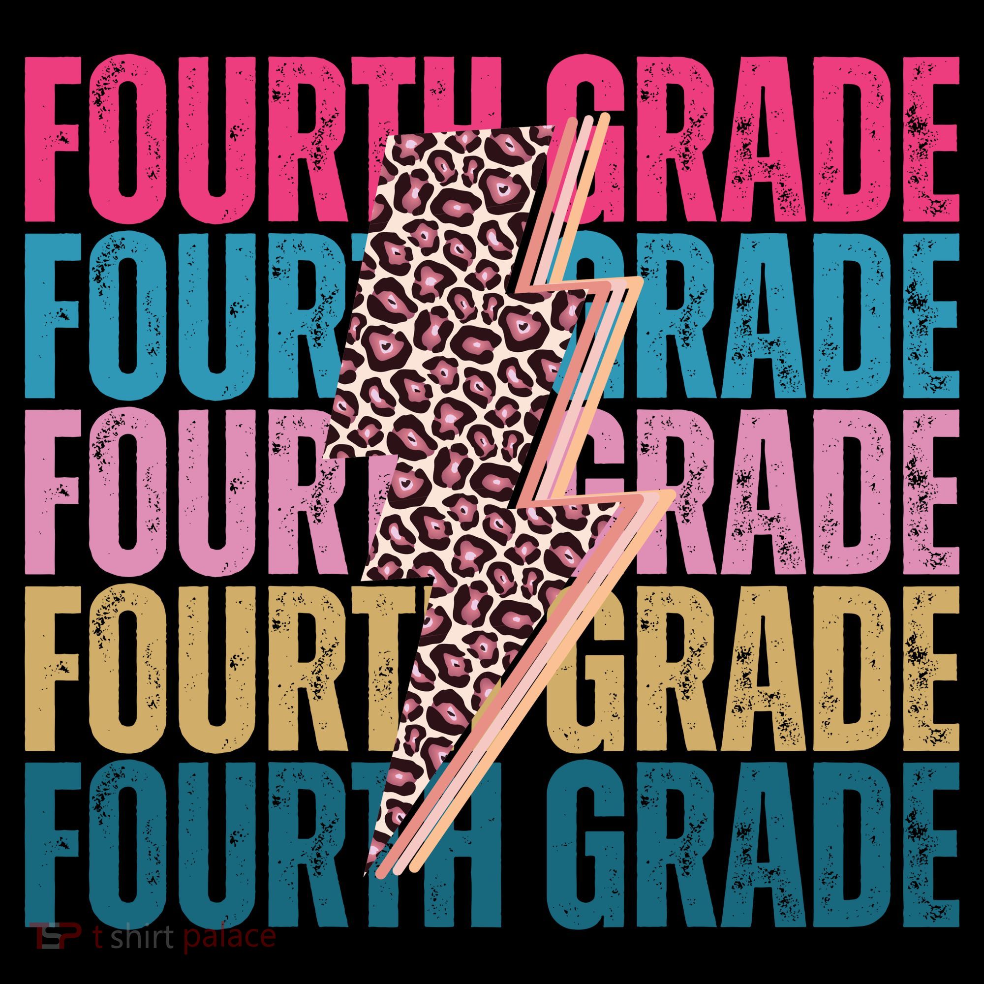 Fourth Grade Lighting Cheetah Back To School T-Shirt